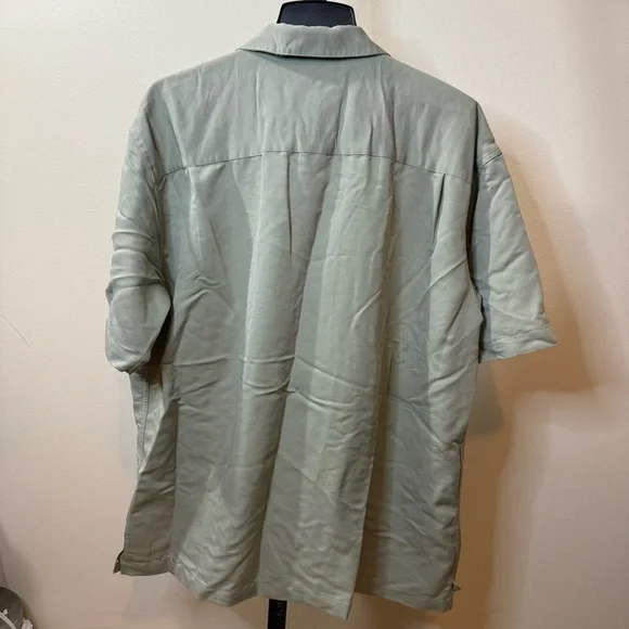 River Ends Light Green and White Shirt Jacket - Picture 5 of 6